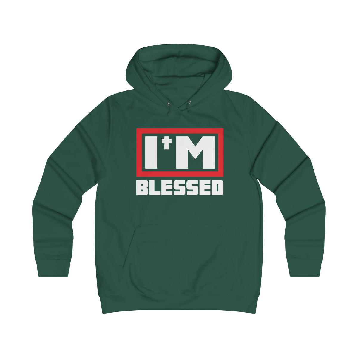 Women's I'M Blessed College Hoodie - Conquered By Faith