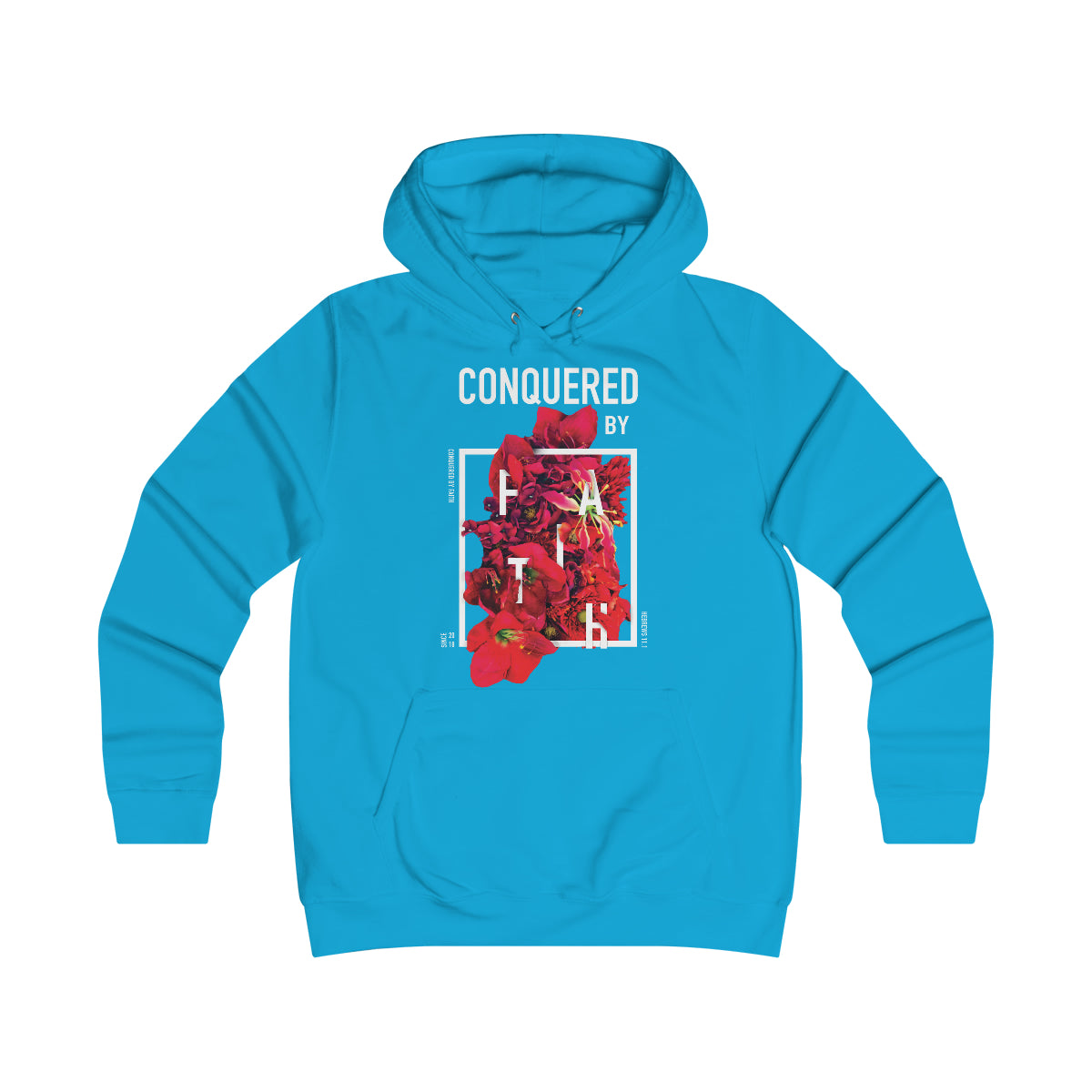 Women's CBF Rose College Hoodie - Conquered By Faith