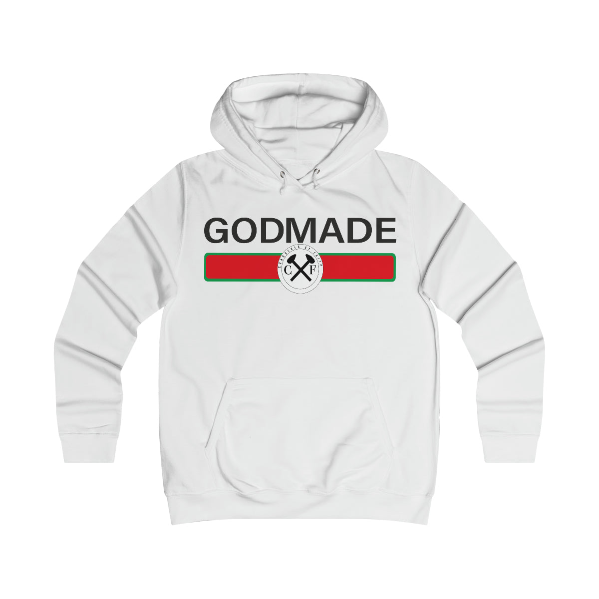 Women's GODMADE  College Hoodie - Conquered By Faith