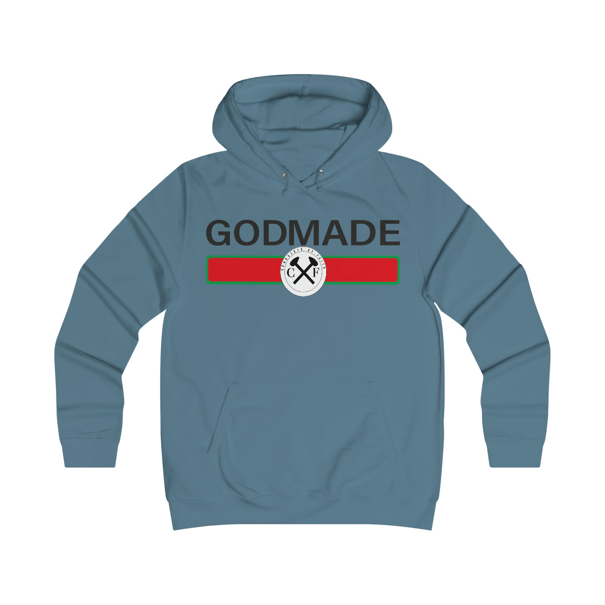 Women's GODMADE  College Hoodie - Conquered By Faith