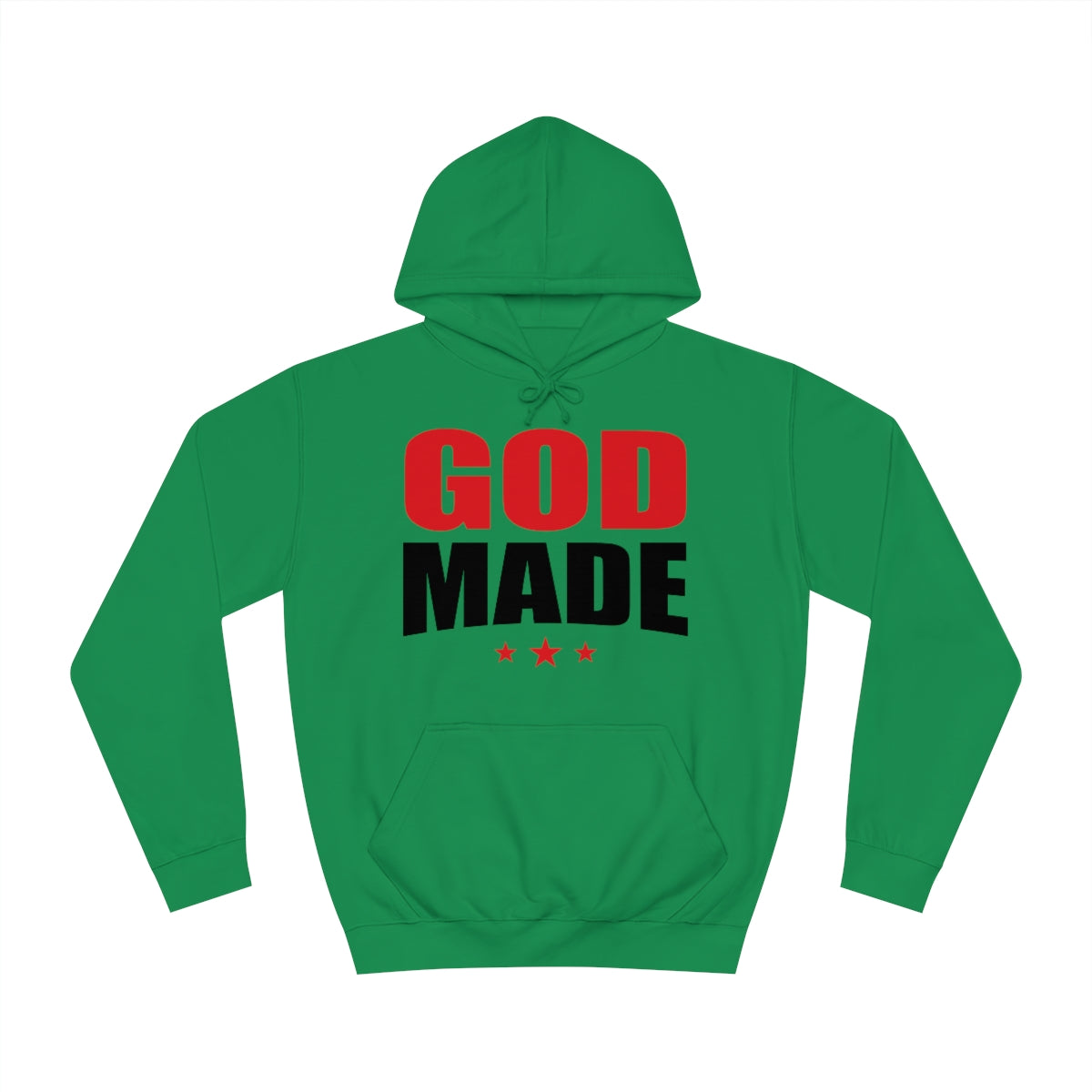 Men's GODMADE STARS College Hoodie - Conquered By Faith
