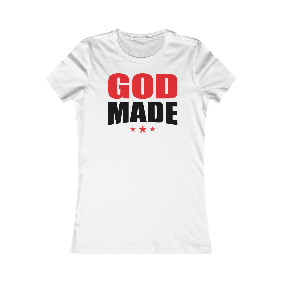 Women's GODMADE STARS Tee - Conquered By Faith
