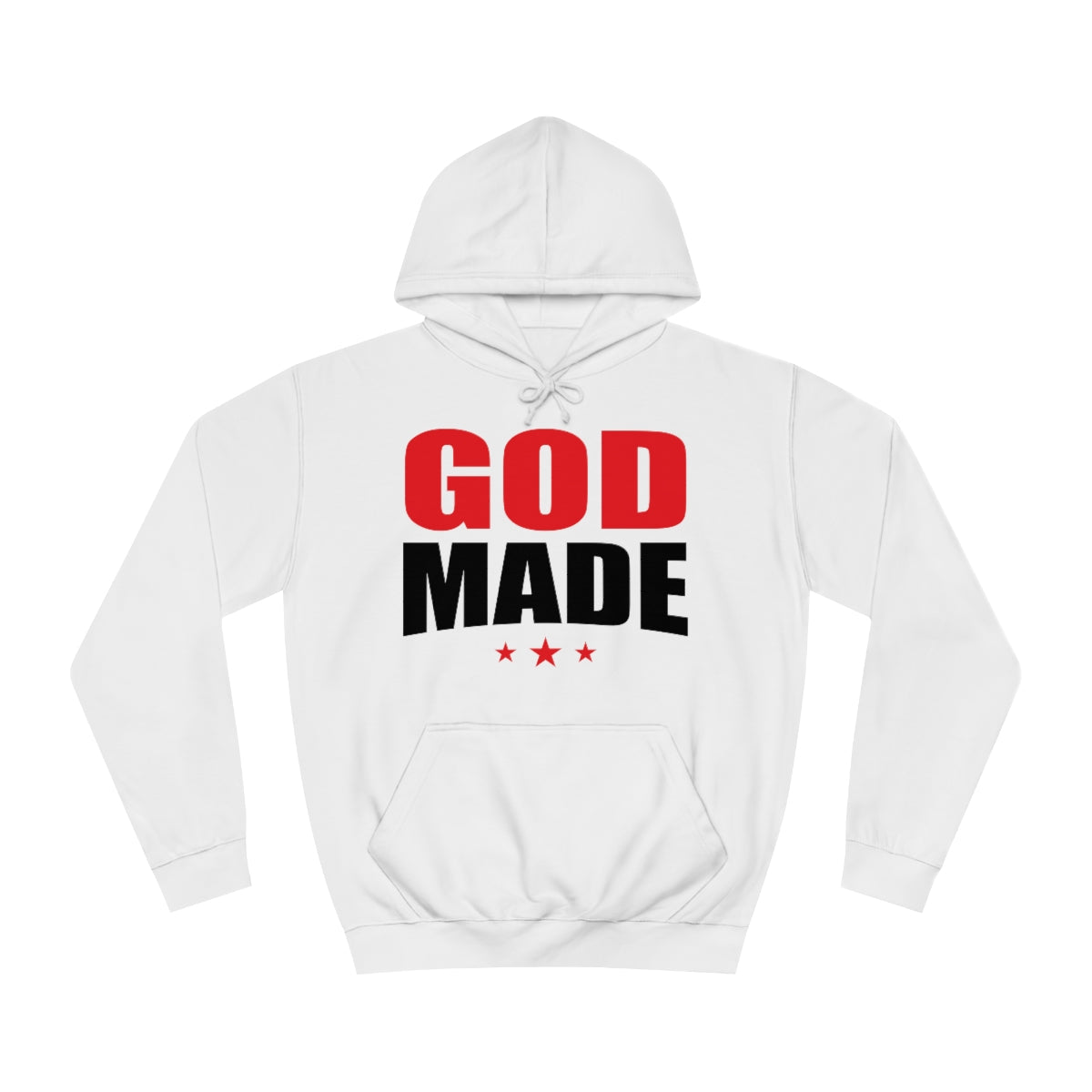 Men's GODMADE STARS College Hoodie - Conquered By Faith