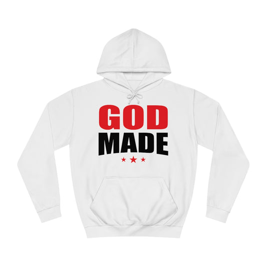 Men's GODMADE STARS College Hoodie - Conquered By Faith