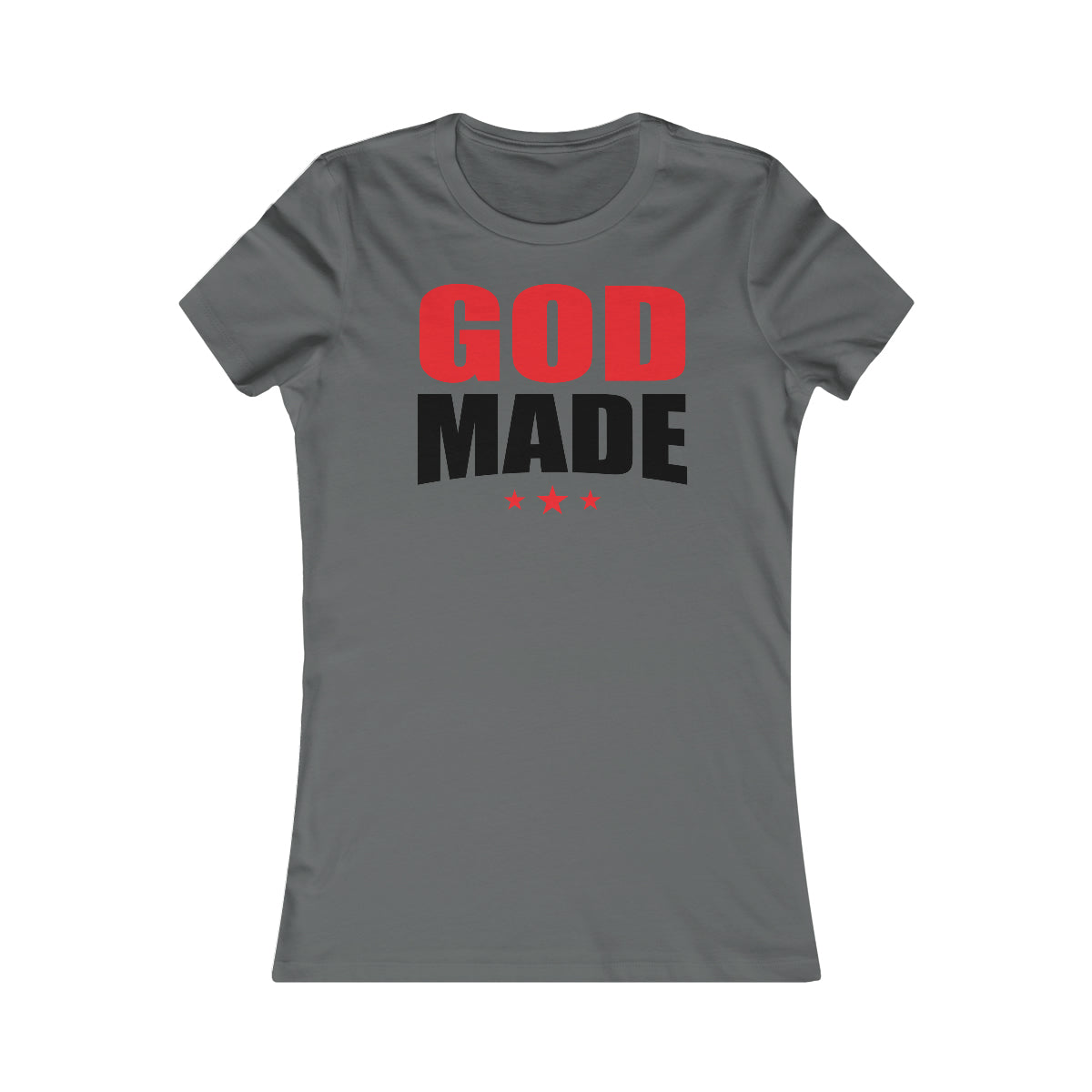 Women's GODMADE STARS Tee - Conquered By Faith