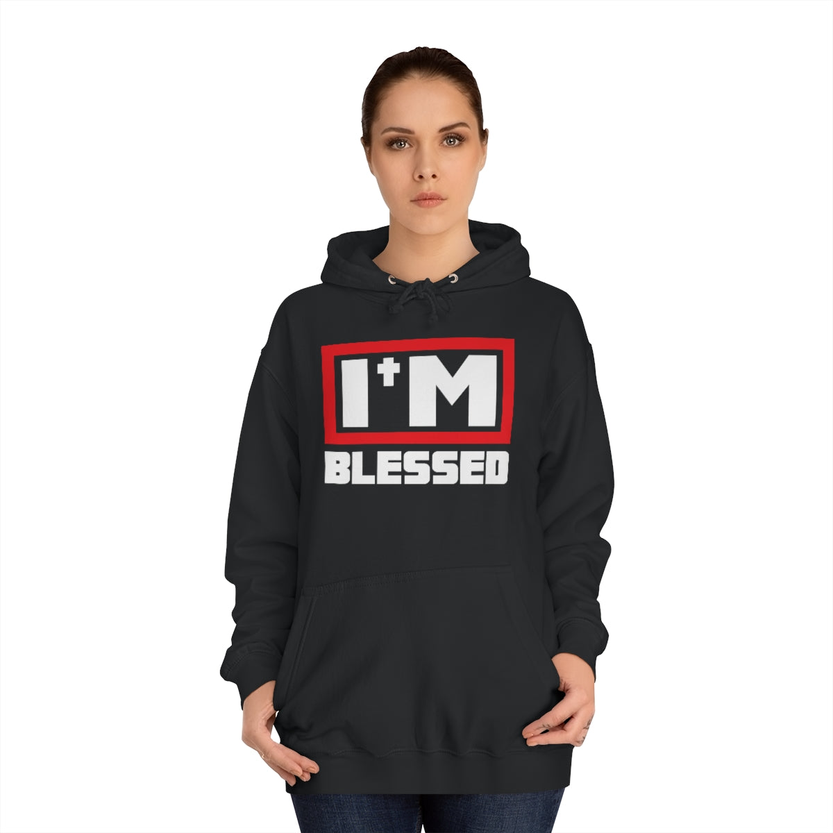 Men's I'm Blessed College Hoodie - Conquered By Faith