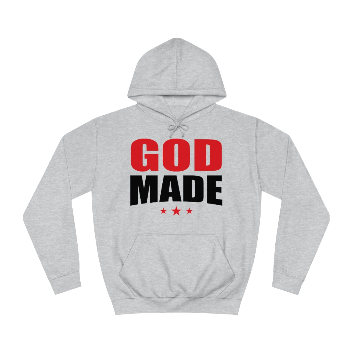 Men's GODMADE STARS College Hoodie - Conquered By Faith