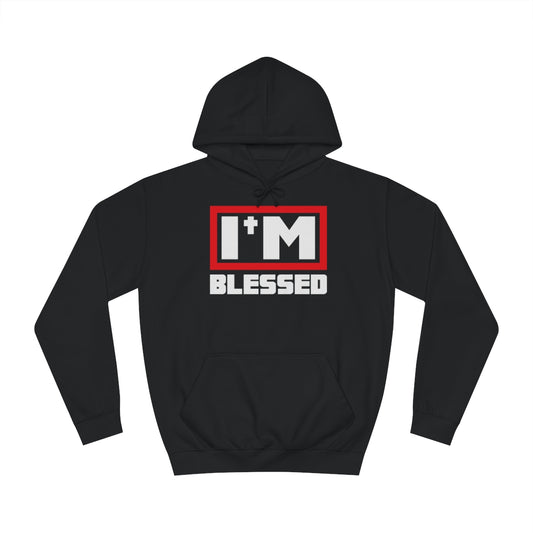 Men's I'm Blessed College Hoodie - Conquered By Faith