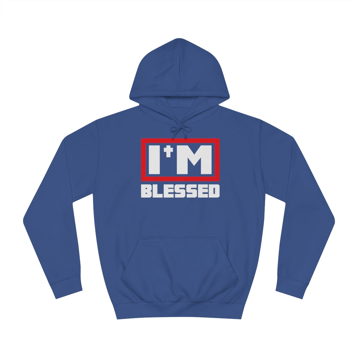 Men's I'm Blessed College Hoodie - Conquered By Faith