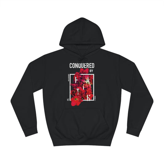 Men's CBF Rose College Hoodie - Conquered By Faith
