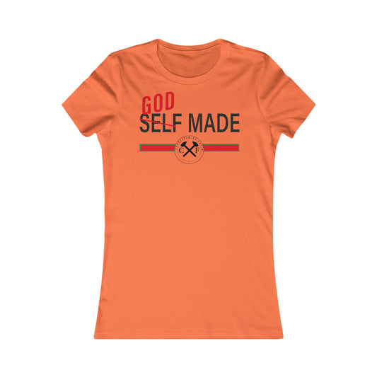 Women's GOD/SELF MADE Tee - Conquered By Faith