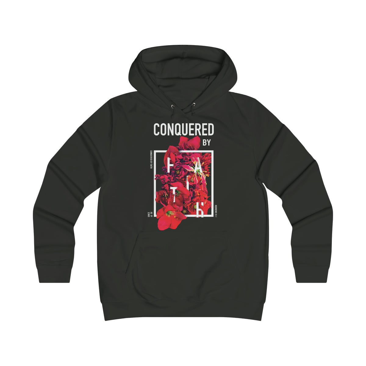Women's CBF Rose College Hoodie - Conquered By Faith