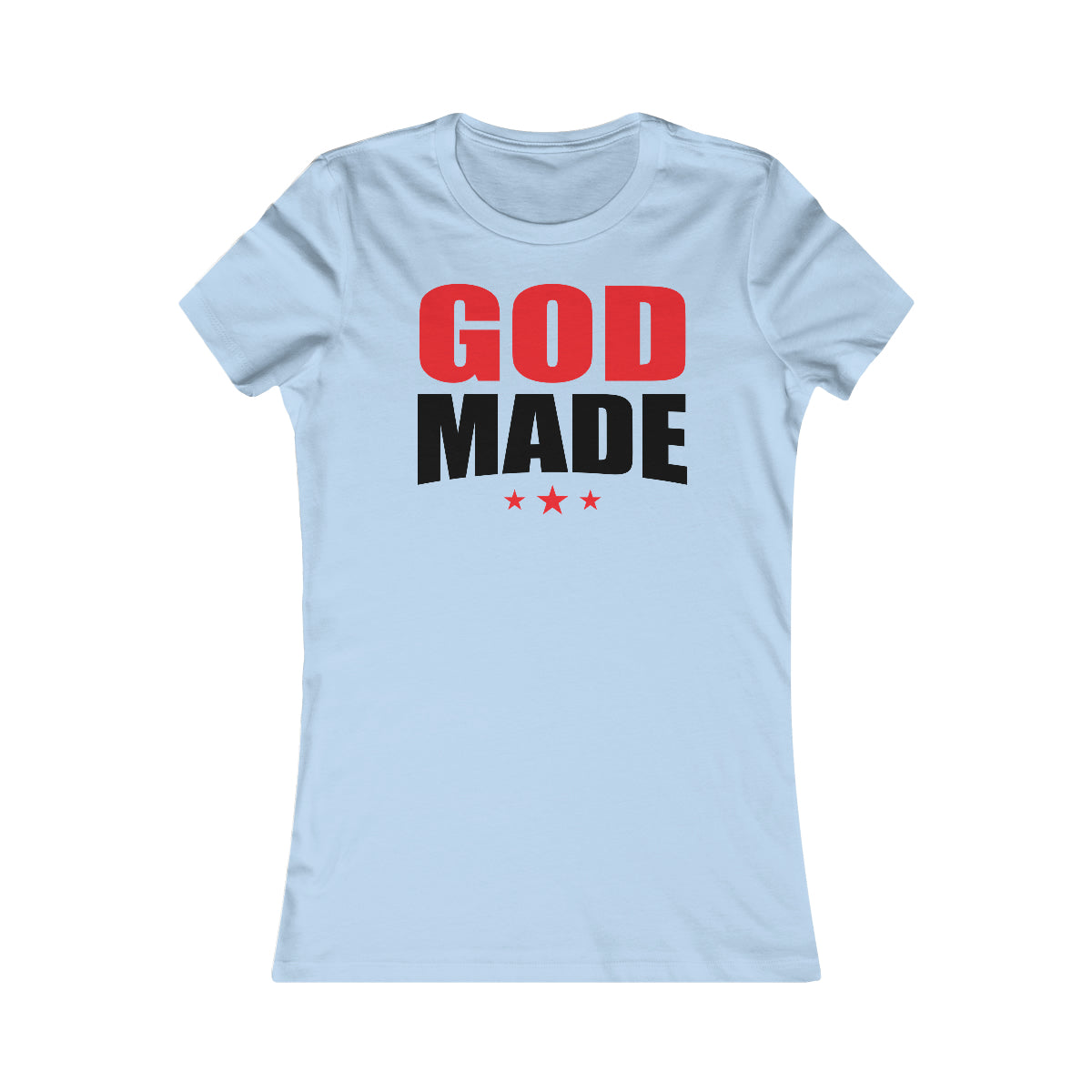 Women's GODMADE STARS Tee - Conquered By Faith