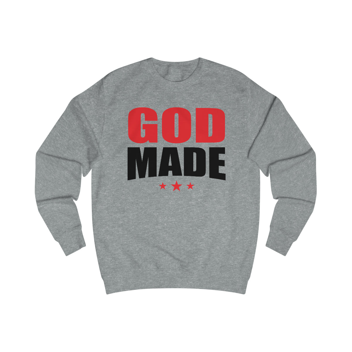 Men's GODMADE STARS Sweatshirt - Conquered By Faith