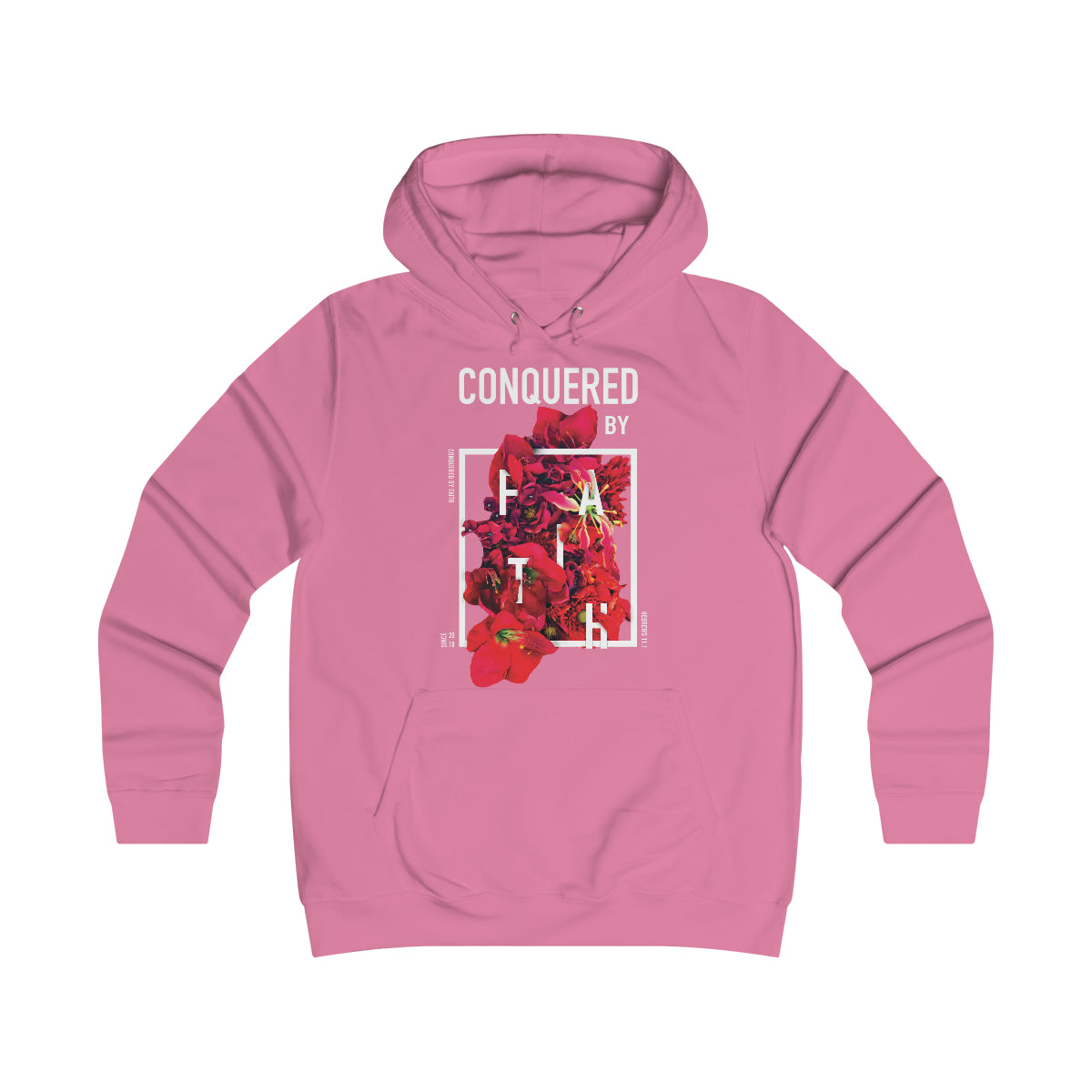 Women's CBF Rose College Hoodie - Conquered By Faith