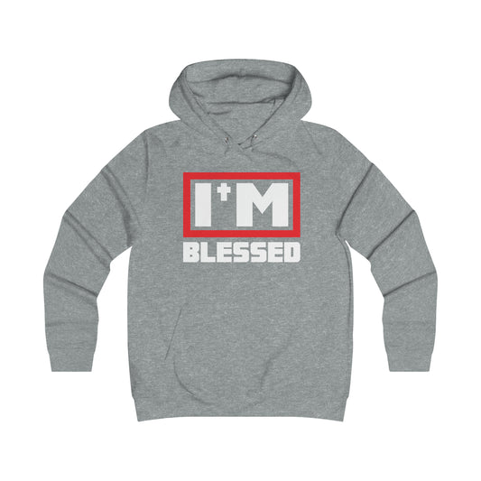 Women's I'M Blessed College Hoodie - Conquered By Faith